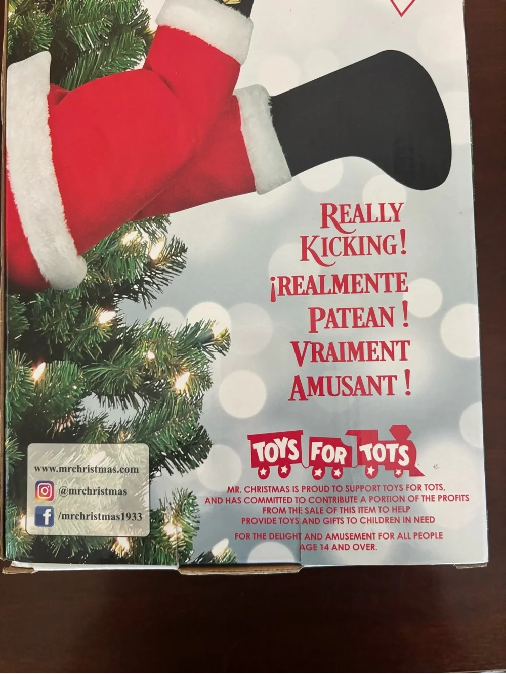 Mr. Christmas Animated Kicking Legs - Santa Claus